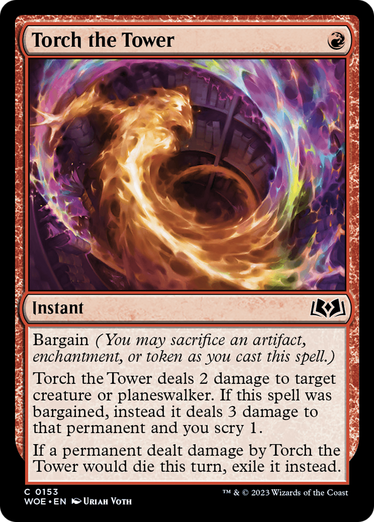 Torch the Tower (WOE-153) - Wilds of Eldraine Foil - Premium MTG Single from Wizards of the Coast - Just $0.83! Shop now at Game Crave Tournament Store