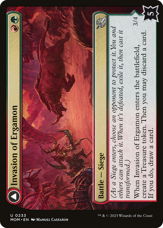 Invasion of Ergamon // Truga Cliffcharger (MOM-233) - March of the Machine - Premium MTG Single from Wizards of the Coast - Just $0.08! Shop now at Game Crave Tournament Store