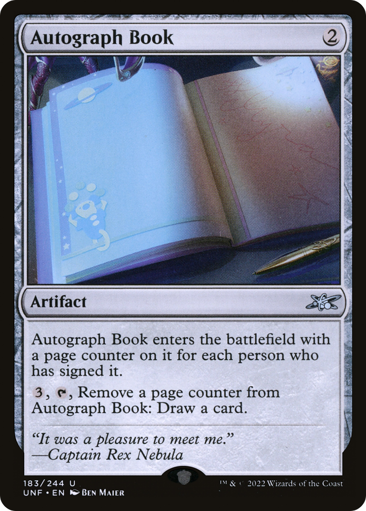 Autograph Book (UNF-183) - Unfinity - Premium MTG Single from Wizards of the Coast - Just $0.25! Shop now at Game Crave Tournament Store