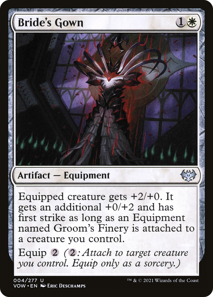 Bride's Gown (VOW-004) - Innistrad: Crimson Vow - Premium MTG Single from Wizards of the Coast - Just $0.25! Shop now at Game Crave Tournament Store
