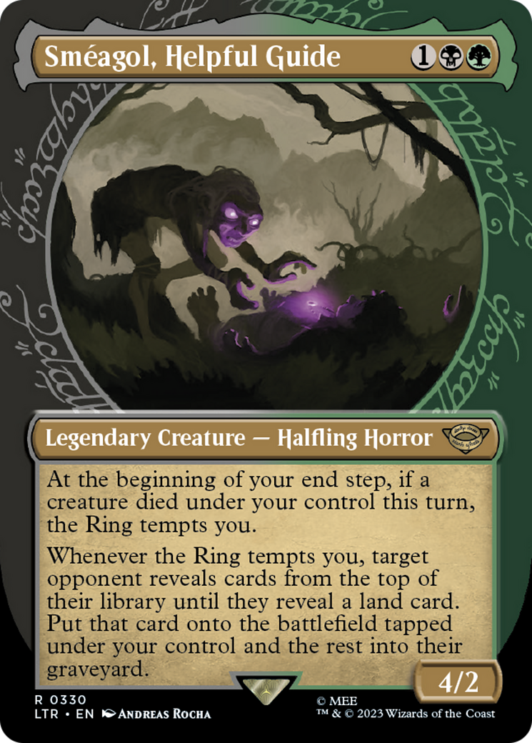 Sméagol, Helpful Guide (LTR-330) - The Lord of the Rings: Tales of Middle-earth: (Showcase) (Borderless) Foil - Premium MTG Single from Wizards of the Coast - Just $0.09! Shop now at Game Crave Tournament Store