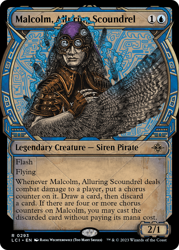 Malcolm, Alluring Scoundrel (LCI-293) - The Lost Caverns of Ixalan: (Showcase) Foil - Premium MTG Single from Wizards of the Coast - Just $0.76! Shop now at Game Crave Tournament Store