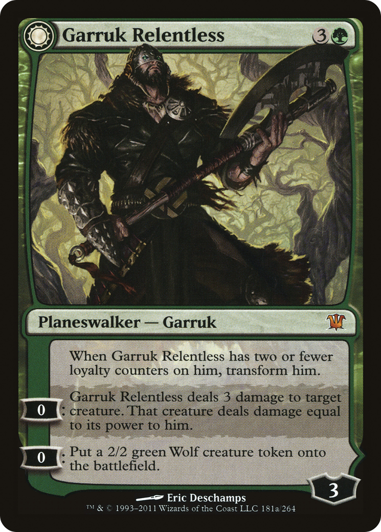 Garruk Relentless // Garruk, the Veil-Cursed (ISD-181) - Innistrad: (Double Faced Transform) - Premium MTG Single from Wizards of the Coast - Just $0.24! Shop now at Game Crave Tournament Store