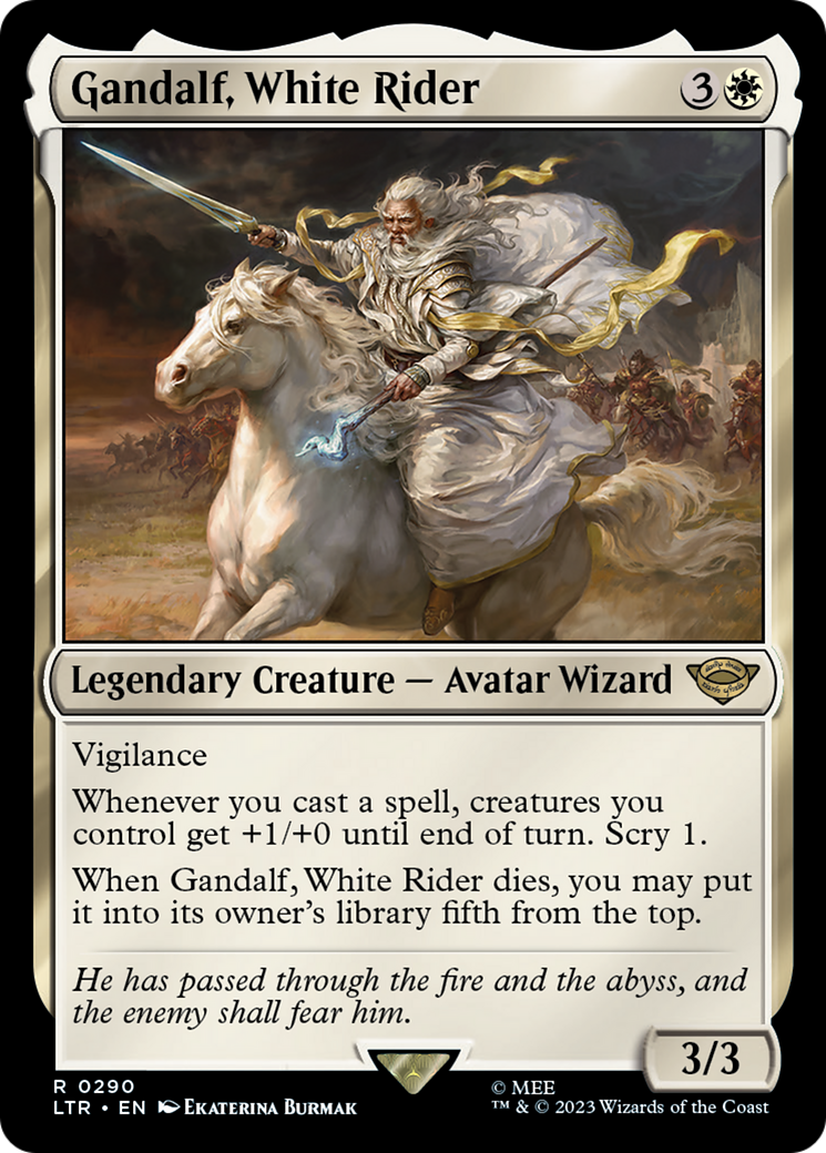 Gandalf, White Rider (LTR-290) - The Lord of the Rings: Tales of Middle-earth - Premium MTG Single from Wizards of the Coast - Just $0.90! Shop now at Game Crave Tournament Store
