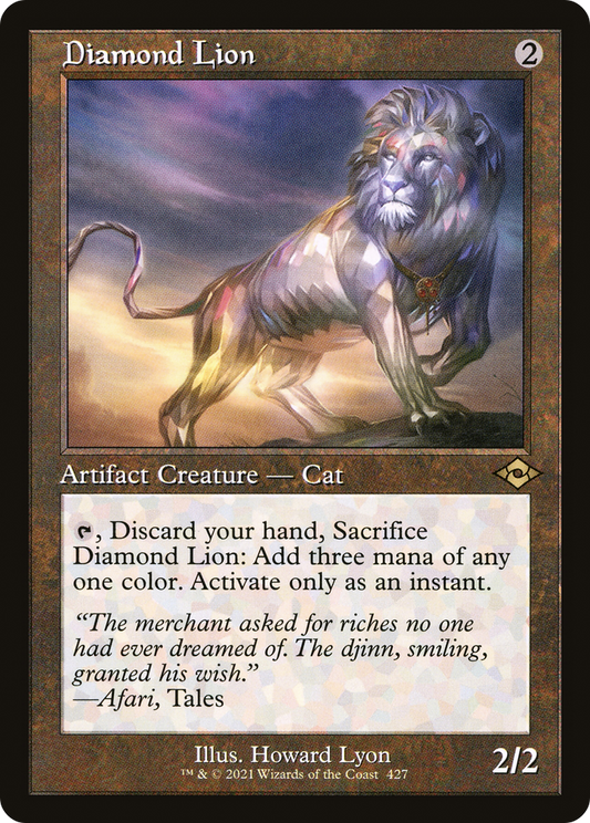 Diamond Lion (MH2-427) - Modern Horizons 2 Etched Foil - Premium MTG Single from Wizards of the Coast - Just $0.08! Shop now at Game Crave Tournament Store