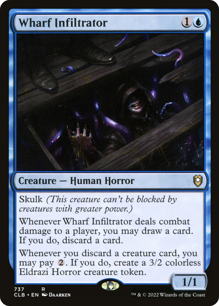 Wharf Infiltrator (CLB-737) - Commander Legends: Battle for Baldur's Gate - Premium MTG Single from Wizards of the Coast - Just $0.08! Shop now at Game Crave Tournament Store
