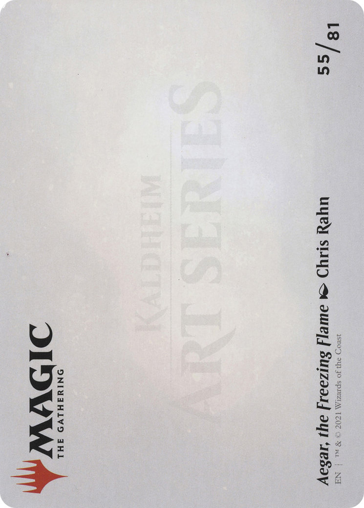 Aegar, the Freezing Flame // Aegar, the Freezing Flame (AKHM-055) - Kaldheim Art Series (Borderless) - Premium MTG Single from Wizards of the Coast - Just $0! Shop now at Game Crave Tournament Store