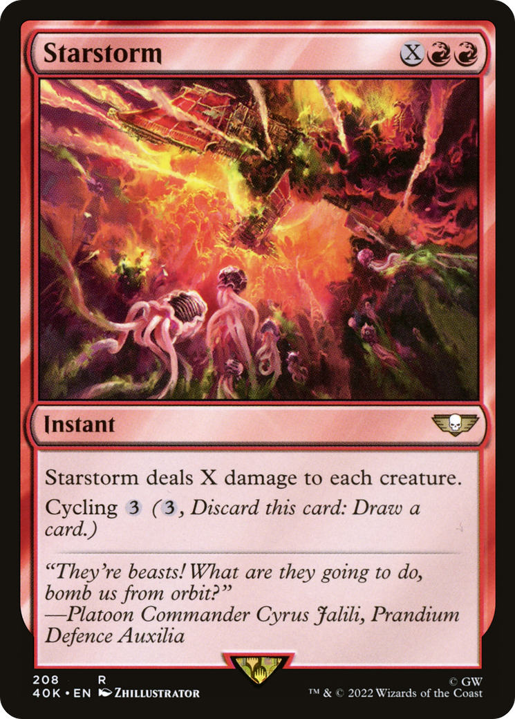 Starstorm (40K-208) - Warhammer 40,000 Commander - Premium MTG Single from Wizards of the Coast - Just $0.08! Shop now at Game Crave Tournament Store