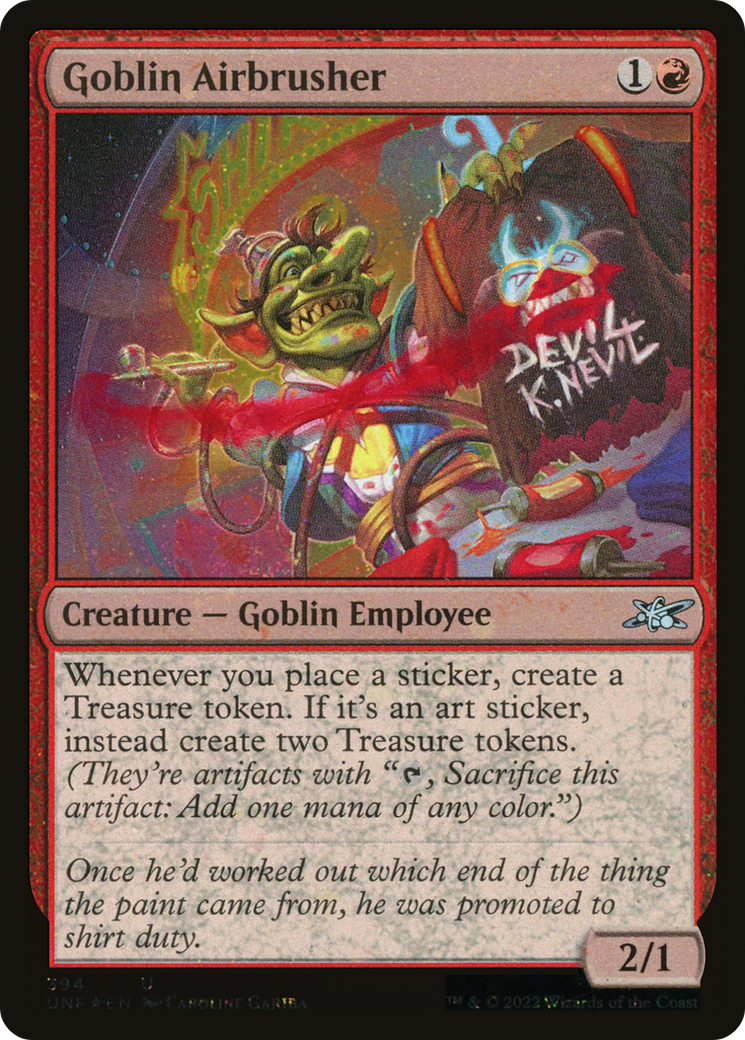 Goblin Airbrusher (UNF-394) - Unfinity Foil - Premium MTG Single from Wizards of the Coast - Just $0.11! Shop now at Game Crave Tournament Store