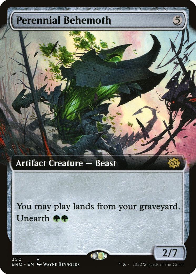 Perennial Behemoth (BRO-350) - The Brothers' War: (Extended Art) Foil - Premium MTG Single from Wizards of the Coast - Just $0.25! Shop now at Game Crave Tournament Store