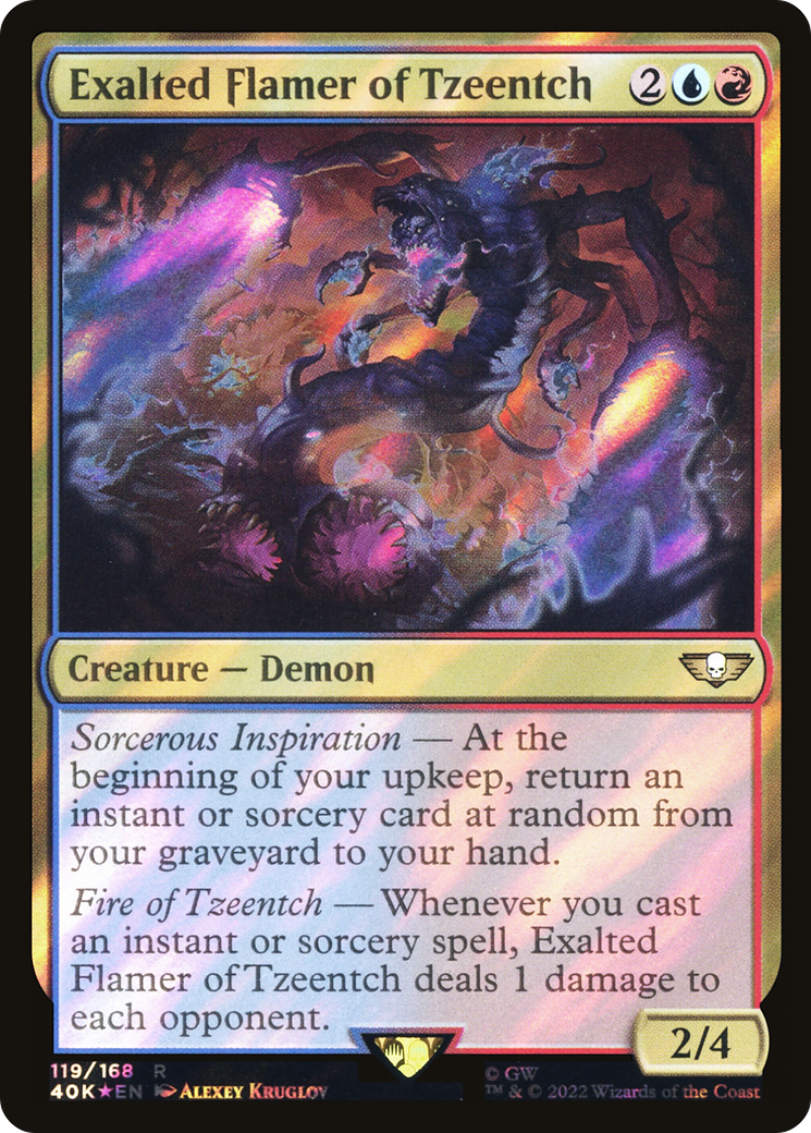 Exalted Flamer of Tzeentch (40K-119★) - Warhammer 40,000 Commander Foil - Premium MTG Single from Wizards of the Coast - Just $6.43! Shop now at Game Crave Tournament Store