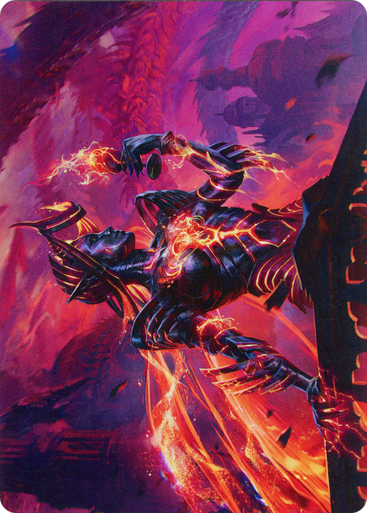 Ayara, Furnace Queen // Ayara, Furnace Queen (AMOM-021) - March of the Machine Art Series (Borderless) - Premium MTG Single from Wizards of the Coast - Just $0! Shop now at Game Crave Tournament Store