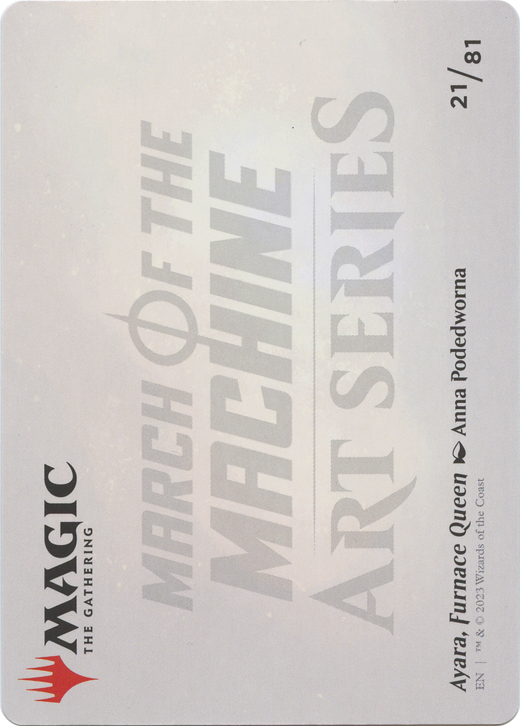 Ayara, Furnace Queen // Ayara, Furnace Queen (AMOM-021) - March of the Machine Art Series (Borderless) - Premium MTG Single from Wizards of the Coast - Just $0! Shop now at Game Crave Tournament Store