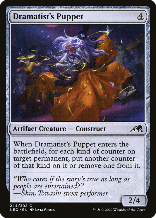 Dramatist's Puppet (NEO-244) - Kamigawa: Neon Dynasty - Premium MTG Single from Wizards of the Coast - Just $0.08! Shop now at Game Crave Tournament Store