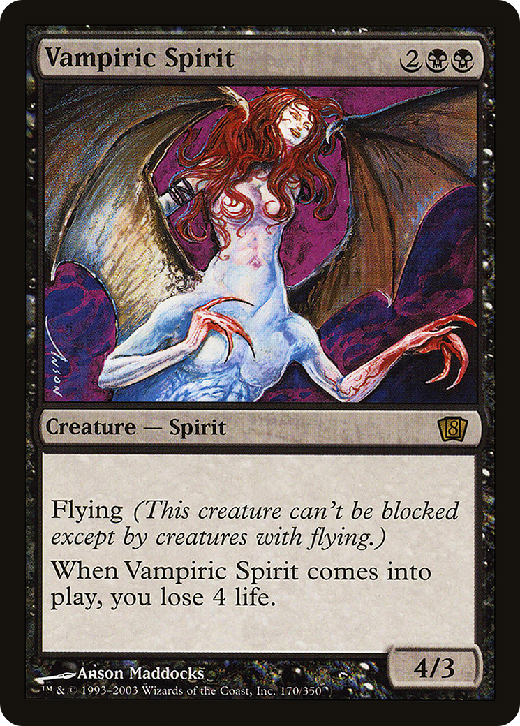 Vampiric Spirit (8ED-170★) - Eighth Edition Foil - Premium MTG Single from Wizards of the Coast - Just $0.45! Shop now at Game Crave Tournament Store