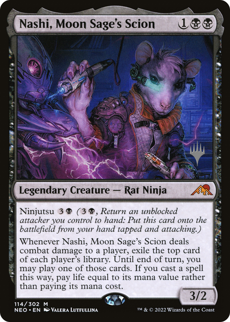 Nashi, Moon Sage's Scion (PNEO-114P) - Kamigawa: Neon Dynasty Promos - Premium MTG Single from Wizards of the Coast - Just $1.24! Shop now at Game Crave Tournament Store