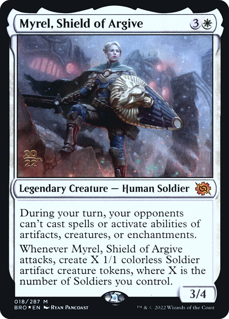 Myrel, Shield of Argive (PBRO-18S) - The Brothers' War Promos Foil - Premium MTG Single from Wizards of the Coast - Just $5.85! Shop now at Game Crave Tournament Store