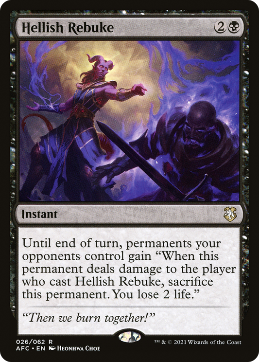 Hellish Rebuke (AFC-026) - Forgotten Realms Commander - Premium MTG Single from Wizards of the Coast - Just $0.84! Shop now at Game Crave Tournament Store