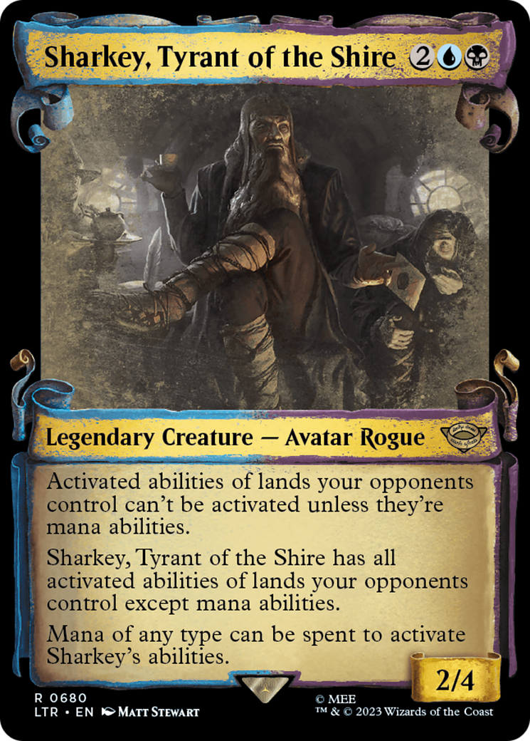Sharkey, Tyrant of the Shire (LTR-680) - The Lord of the Rings: Tales of Middle-earth: (Showcase) - Premium MTG Single from Wizards of the Coast - Just $0.11! Shop now at Game Crave Tournament Store