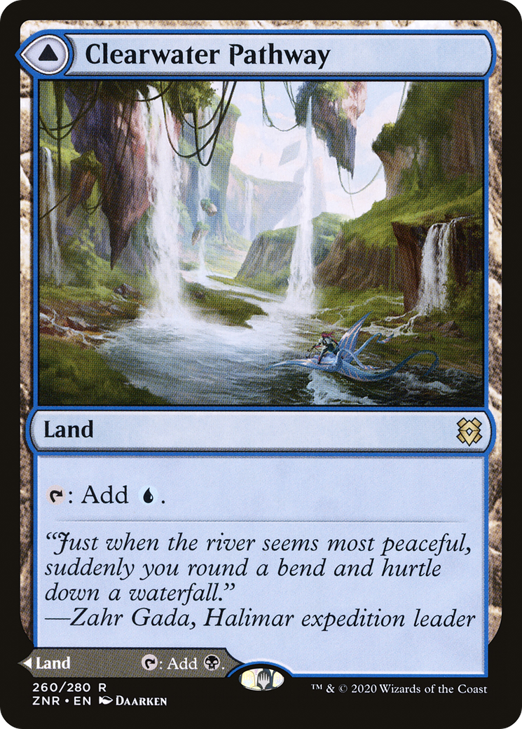 Clearwater Pathway // Murkwater Pathway (ZNR-260) - Zendikar Rising - Premium MTG Single from Wizards of the Coast - Just $3.21! Shop now at Game Crave Tournament Store