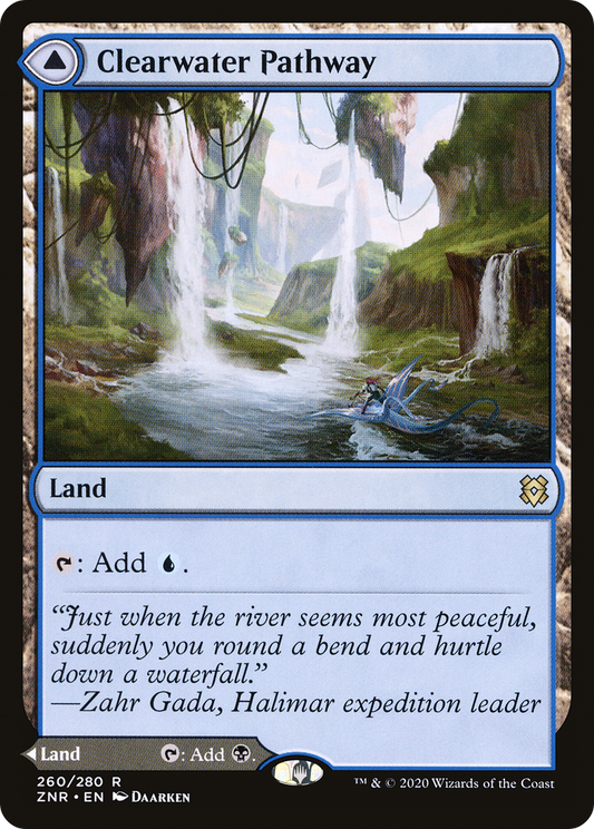 Clearwater Pathway // Murkwater Pathway (ZNR-260) - Zendikar Rising - Premium MTG Single from Wizards of the Coast - Just $3.21! Shop now at Game Crave Tournament Store
