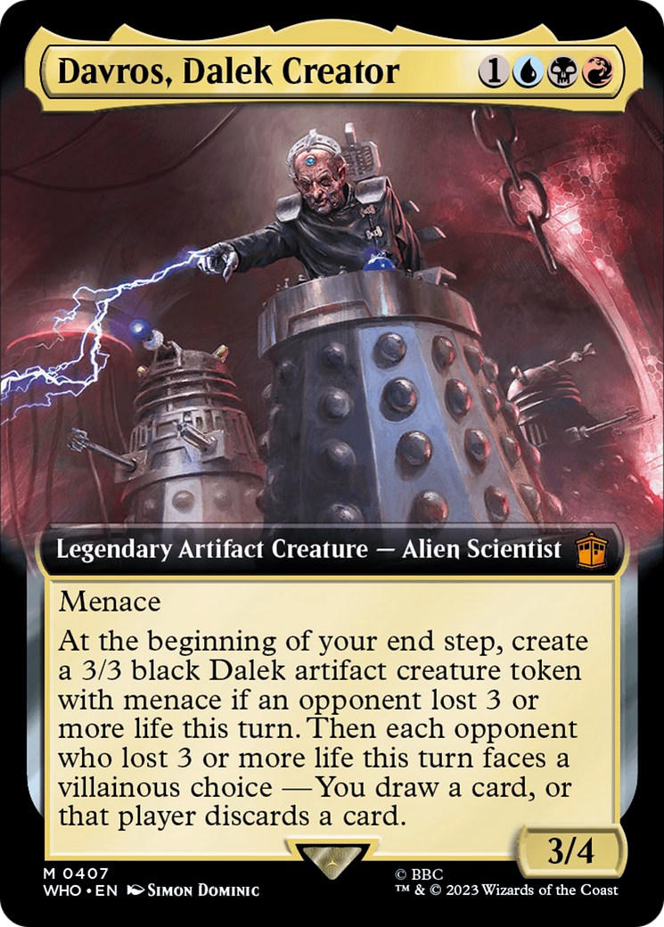 Davros, Dalek Creator (WHO-407) - Doctor Who: (Extended Art) Foil - Premium MTG Single from Wizards of the Coast - Just $0.12! Shop now at Game Crave Tournament Store