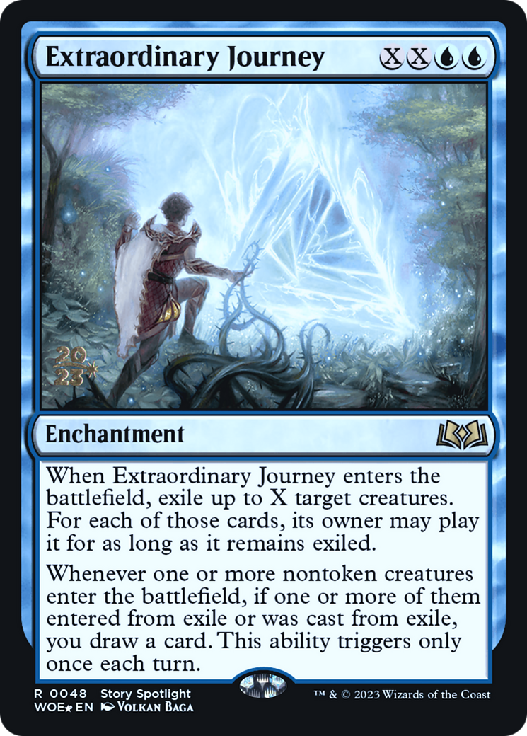 Extraordinary Journey (PWOE-48S) - Wilds of Eldraine Promos Foil - Premium MTG Single from Wizards of the Coast - Just $0.14! Shop now at Game Crave Tournament Store