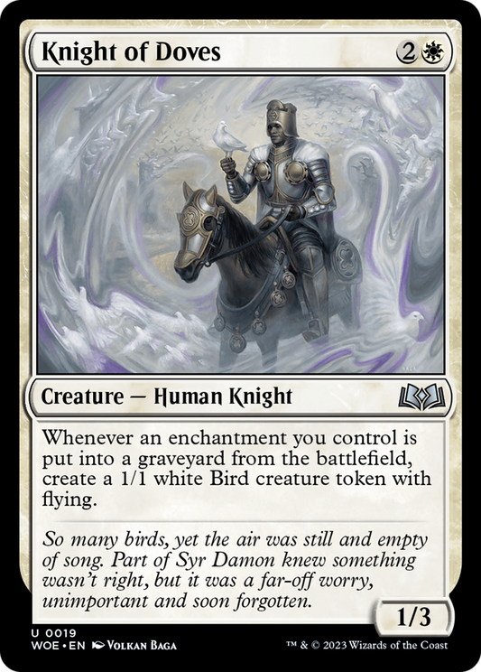 Knight of Doves (WOE-019) - Wilds of Eldraine Foil - Premium MTG Single from Wizards of the Coast - Just $0.08! Shop now at Game Crave Tournament Store