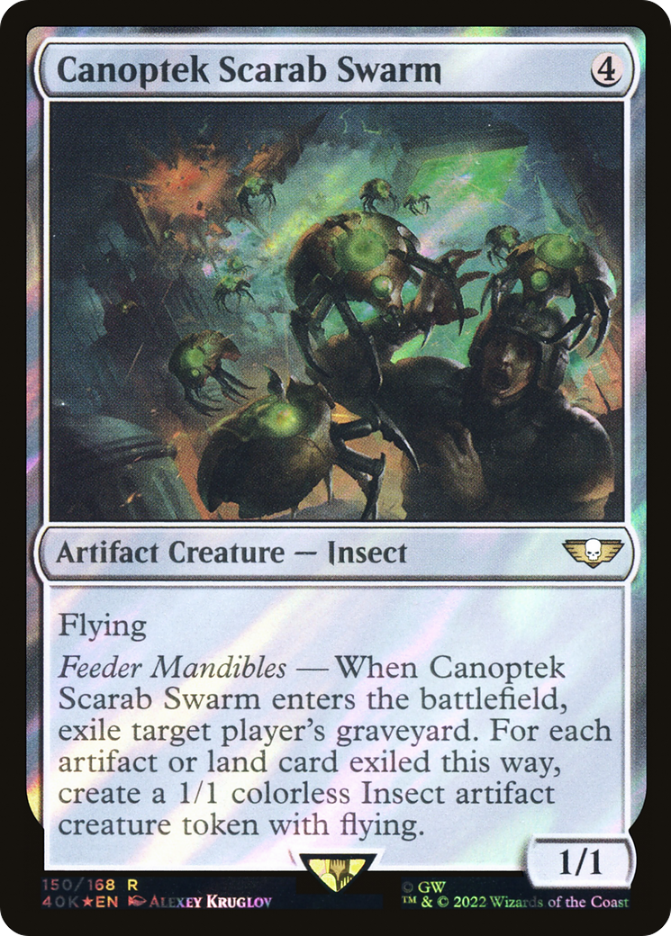 Canoptek Scarab Swarm (40K-150★) - Warhammer 40,000 Commander Foil - Premium MTG Single from Wizards of the Coast - Just $4.54! Shop now at Game Crave Tournament Store