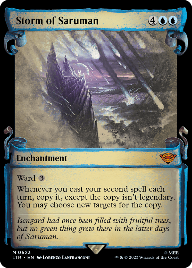 Storm of Saruman (LTR-523) - The Lord of the Rings: Tales of Middle-earth: (Showcase) Foil - Premium MTG Single from Wizards of the Coast - Just $3.87! Shop now at Game Crave Tournament Store