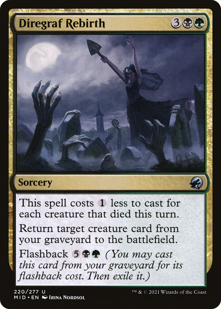 Diregraf Rebirth (MID-220) - Innistrad: Midnight Hunt - Premium MTG Single from Wizards of the Coast - Just $0.08! Shop now at Game Crave Tournament Store
