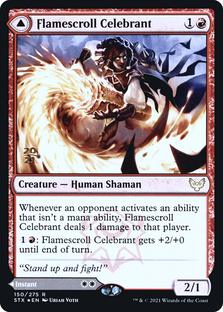 Flamescroll Celebrant // Revel in Silence (PSTX-150S) - Strixhaven: School of Mages Promos Foil - Premium MTG Single from Wizards of the Coast - Just $0.20! Shop now at Game Crave Tournament Store