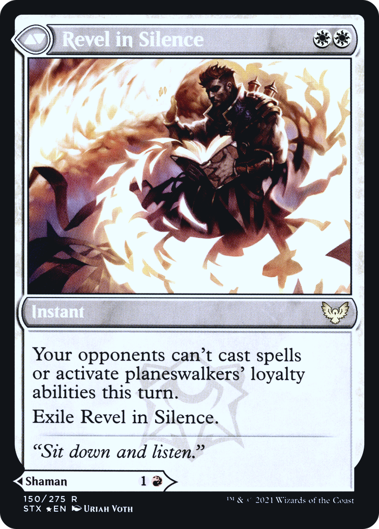 Flamescroll Celebrant // Revel in Silence (PSTX-150S) - Strixhaven: School of Mages Promos Foil - Premium MTG Single from Wizards of the Coast - Just $0.20! Shop now at Game Crave Tournament Store