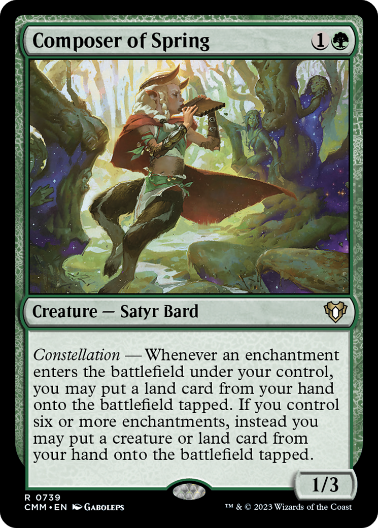 Composer of Spring (CMM-739) - Commander Masters - Premium MTG Single from Wizards of the Coast - Just $2.57! Shop now at Game Crave Tournament Store