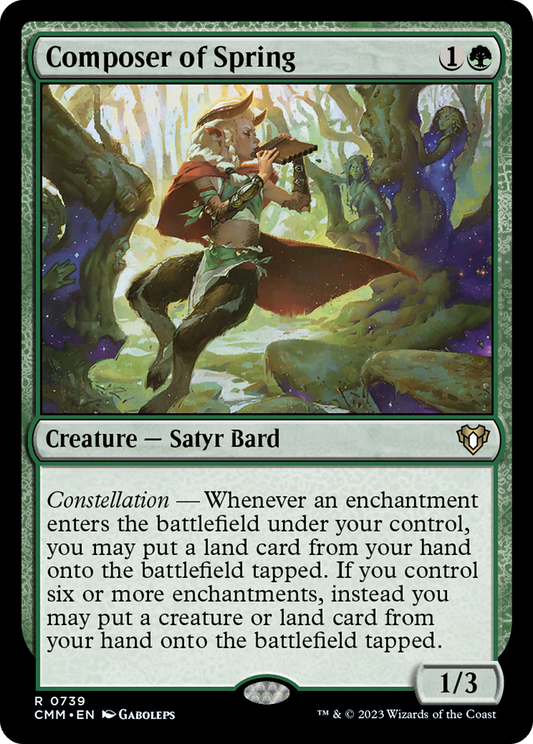 Composer of Spring (CMM-739) - Commander Masters - Premium MTG Single from Wizards of the Coast - Just $2.57! Shop now at Game Crave Tournament Store