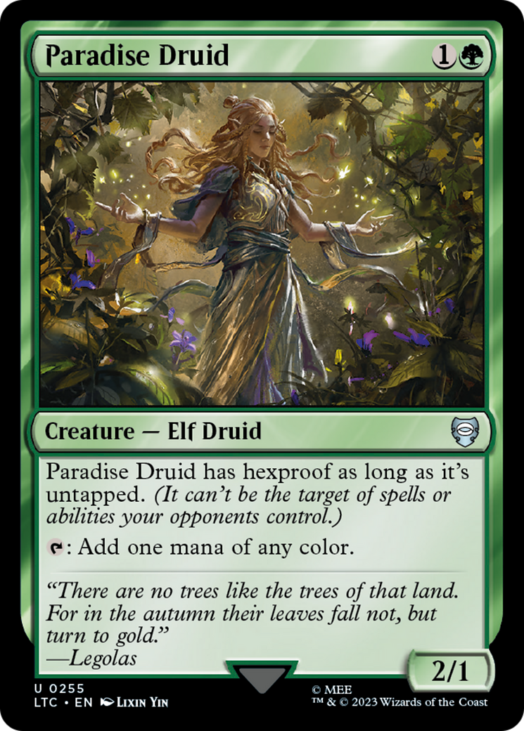 Paradise Druid (LTC-255) - Tales of Middle-earth Commander - Premium MTG Single from Wizards of the Coast - Just $0.08! Shop now at Game Crave Tournament Store
