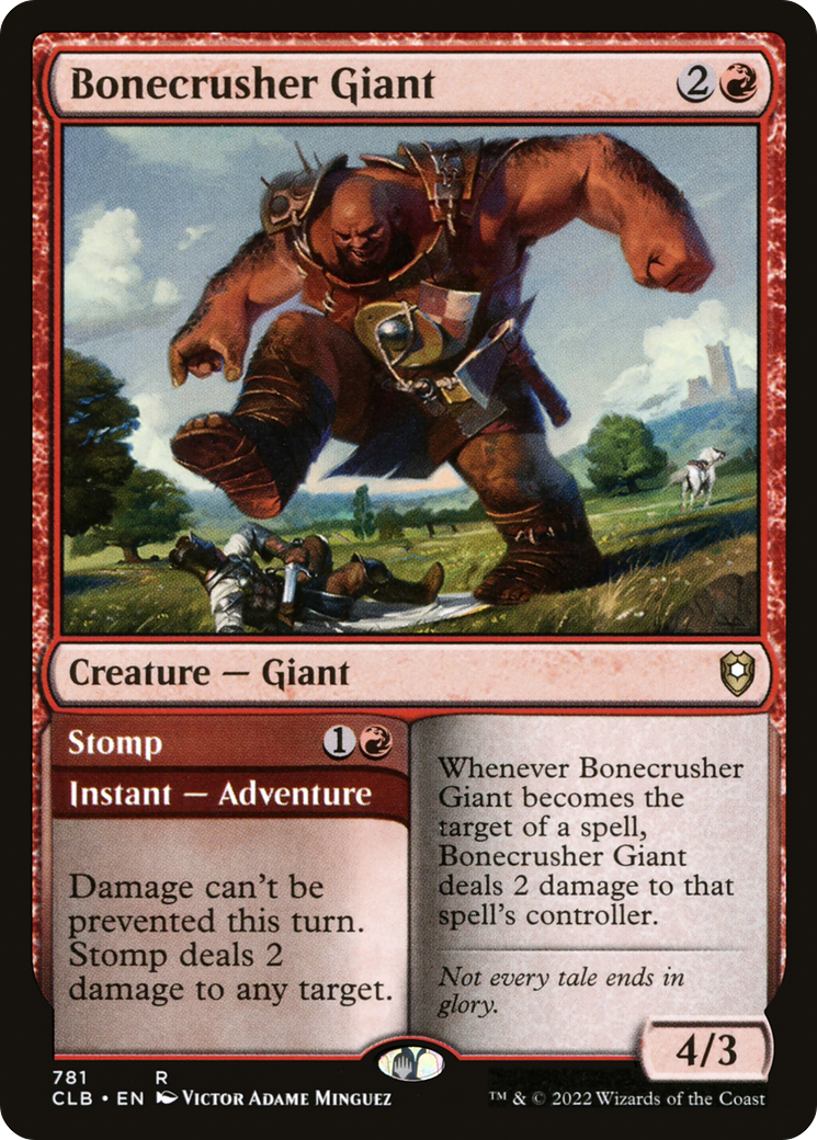 Bonecrusher Giant // Stomp (CLB-781) - Commander Legends: Battle for Baldur's Gate - Premium MTG Single from Wizards of the Coast - Just $0.25! Shop now at Game Crave Tournament Store
