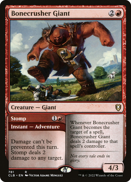 Bonecrusher Giant // Stomp (CLB-781) - Commander Legends: Battle for Baldur's Gate - Premium MTG Single from Wizards of the Coast - Just $0.25! Shop now at Game Crave Tournament Store