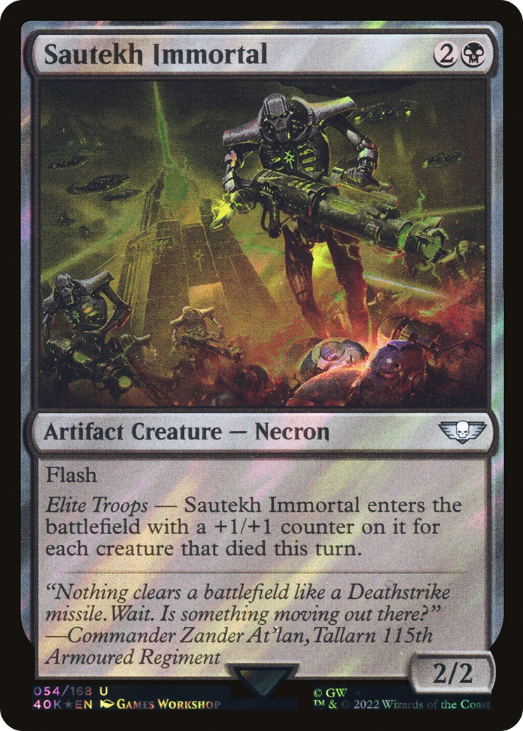 Sautekh Immortal (40K-54★) - Warhammer 40,000 Commander Foil - Premium MTG Single from Wizards of the Coast - Just $0.10! Shop now at Game Crave Tournament Store