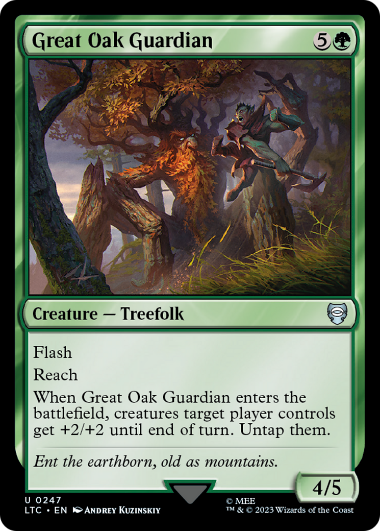 Great Oak Guardian (LTC-247) - Tales of Middle-earth Commander - Premium MTG Single from Wizards of the Coast - Just $0.08! Shop now at Game Crave Tournament Store