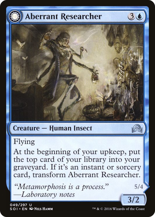 Aberrant Researcher // Perfected Form (SOI-049) - Shadows over Innistrad: (Double Faced Transform) Foil - Premium MTG Single from Wizards of the Coast - Just $0.09! Shop now at Game Crave Tournament Store