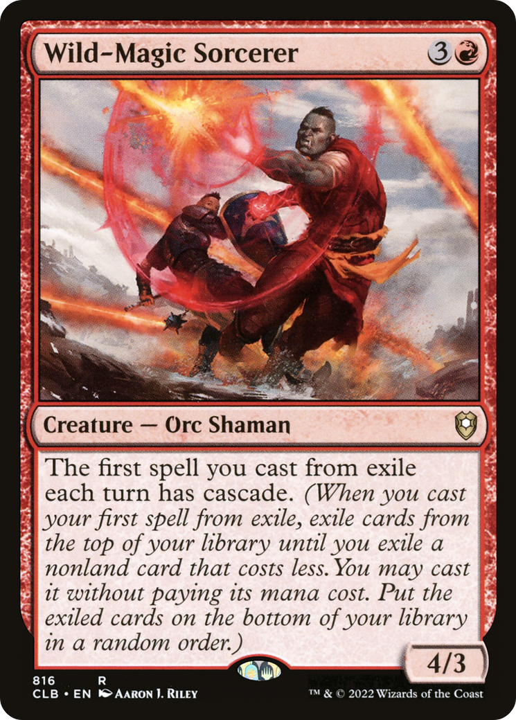 Wild-Magic Sorcerer (CLB-816) - Commander Legends: Battle for Baldur's Gate - Premium MTG Single from Wizards of the Coast - Just $1.36! Shop now at Game Crave Tournament Store