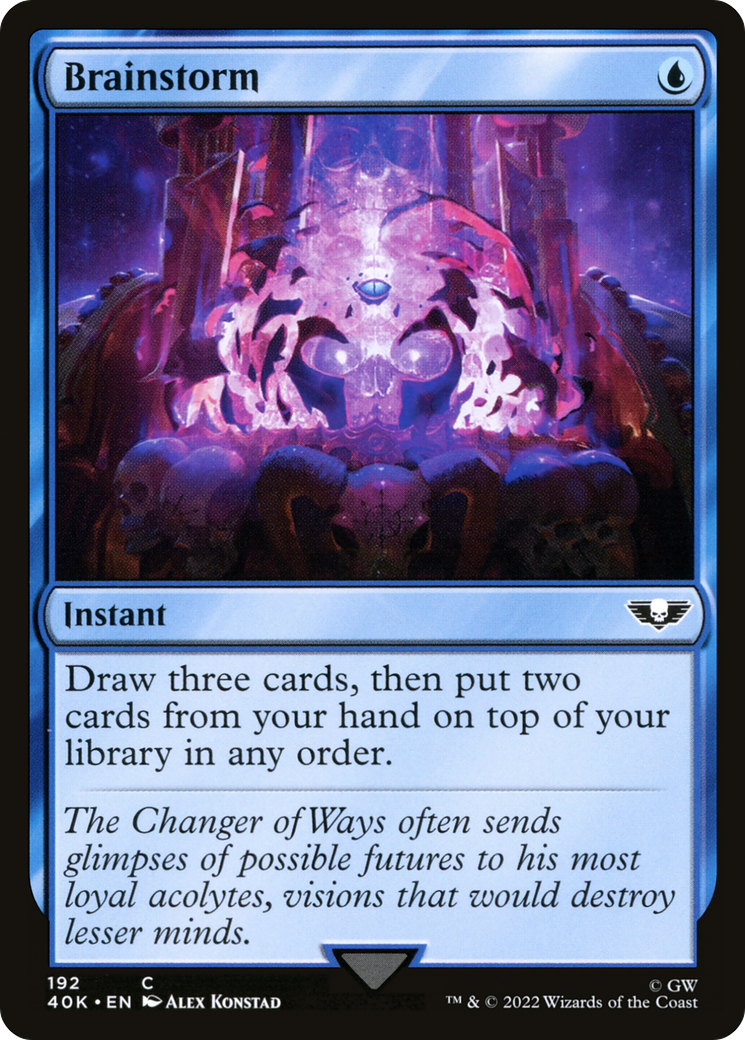 Brainstorm (40K-192) - Warhammer 40,000 Commander - Premium MTG Single from Wizards of the Coast - Just $2.30! Shop now at Game Crave Tournament Store