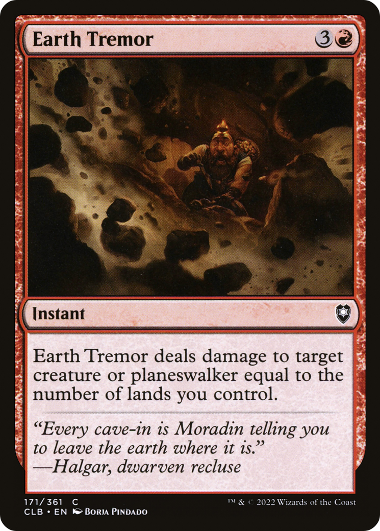 Earth Tremor (CLB-171) - Commander Legends: Battle for Baldur's Gate Foil - Premium MTG Single from Wizards of the Coast - Just $0.08! Shop now at Game Crave Tournament Store