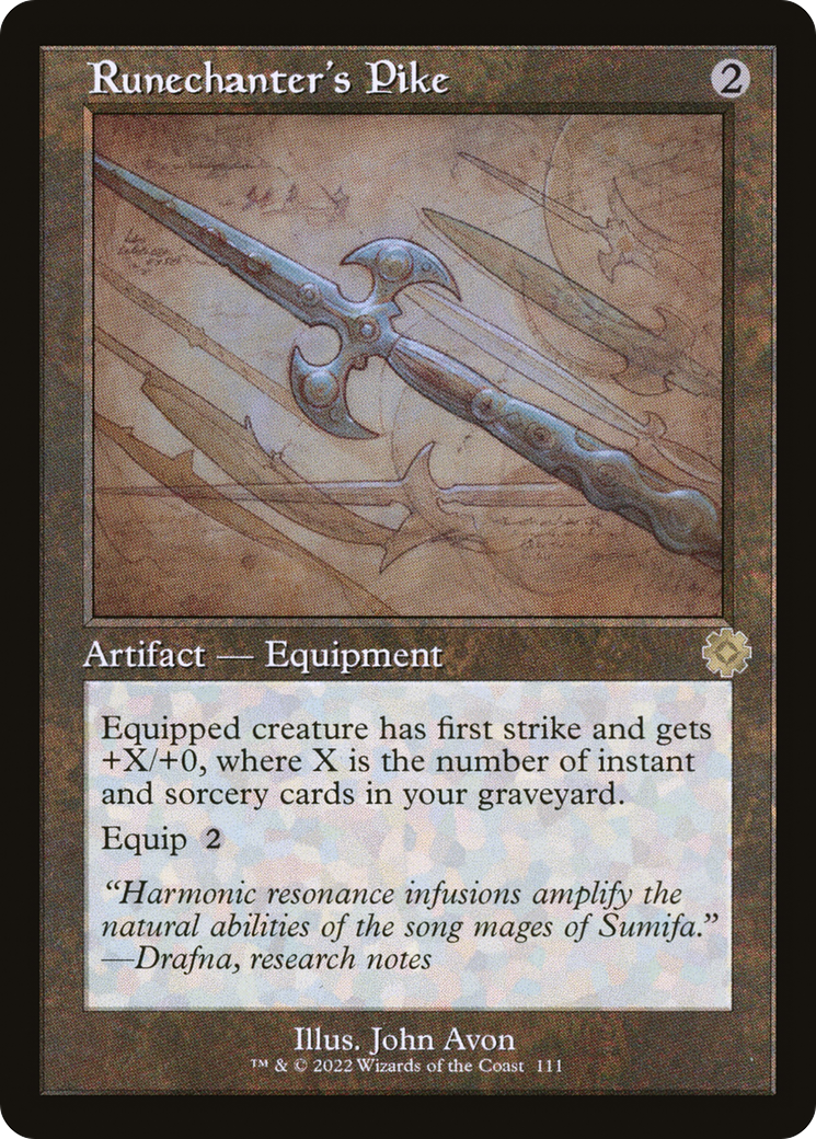 Runechanter's Pike (BRR-111) - The Brothers' War Retro Artifacts Foil - Premium MTG Single from Wizards of the Coast - Just $0.09! Shop now at Game Crave Tournament Store