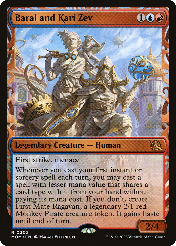 Baral and Kari Zev (MOM-302) - March of the Machine: (Showcase) - Premium MTG Single from Wizards of the Coast - Just $0.08! Shop now at Game Crave Tournament Store