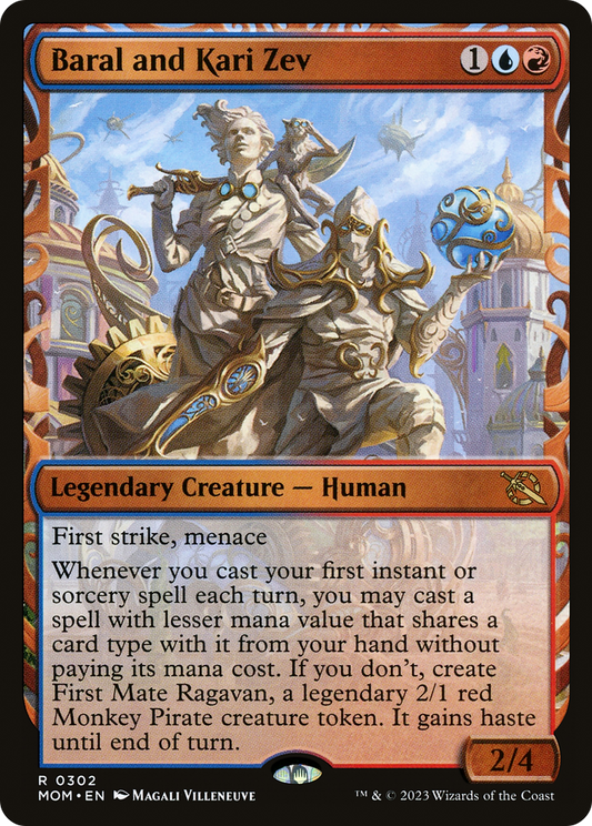 Baral and Kari Zev (MOM-302) - March of the Machine: (Showcase) Foil - Premium MTG Single from Wizards of the Coast - Just $0.08! Shop now at Game Crave Tournament Store