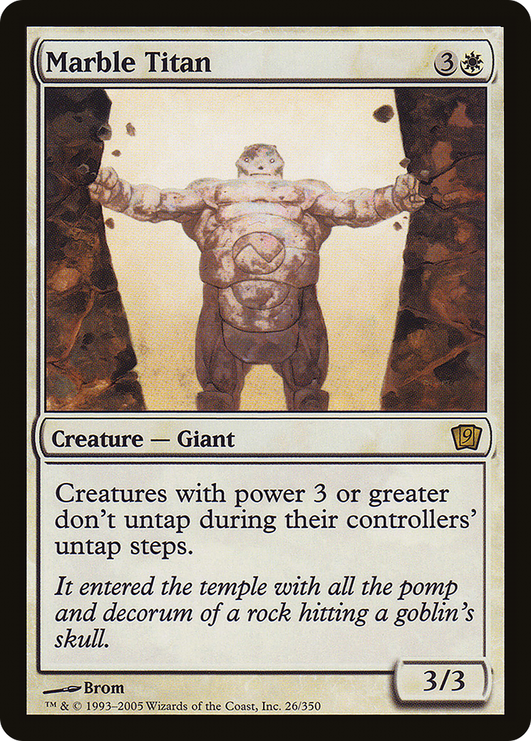 Marble Titan (9ED-26★) - Ninth Edition Foil - Premium MTG Single from Wizards of the Coast - Just $4.32! Shop now at Game Crave Tournament Store