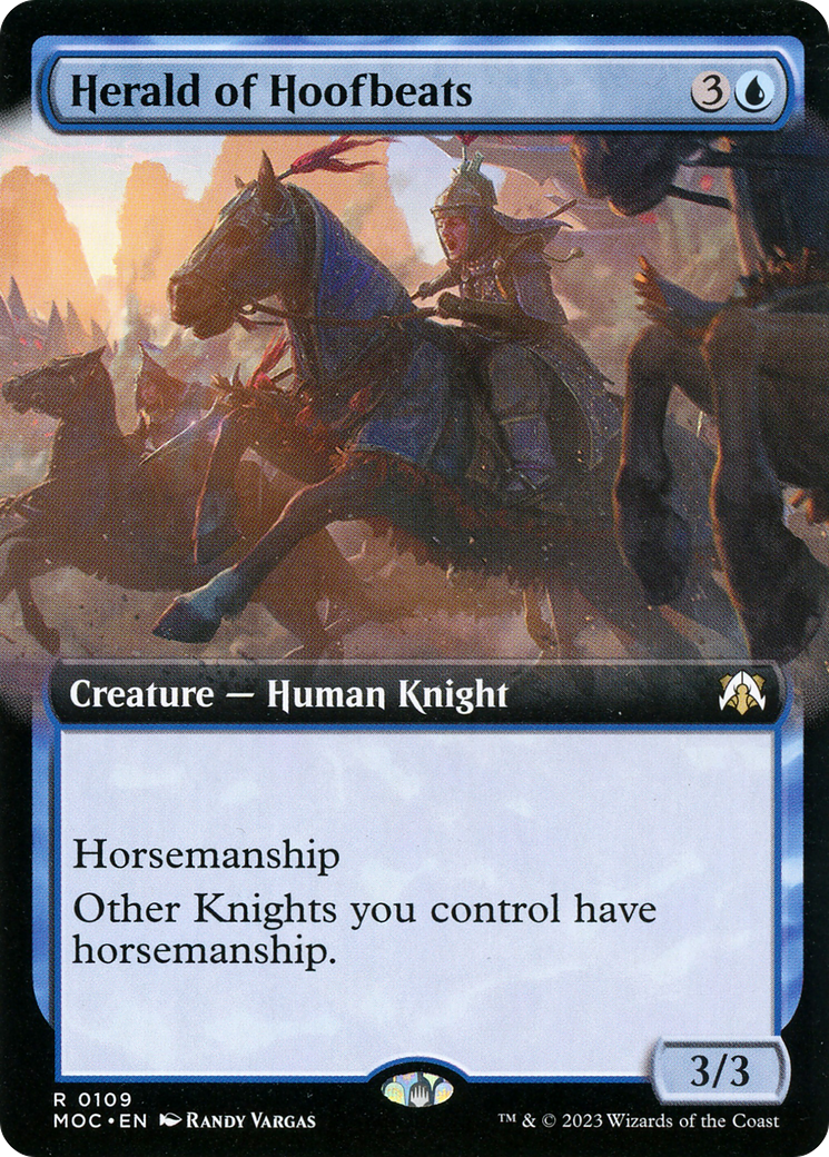 Herald of Hoofbeats (MOC-109) - March of the Machine Commander: (Extended Art) - Premium MTG Single from Wizards of the Coast - Just $0.95! Shop now at Game Crave Tournament Store
