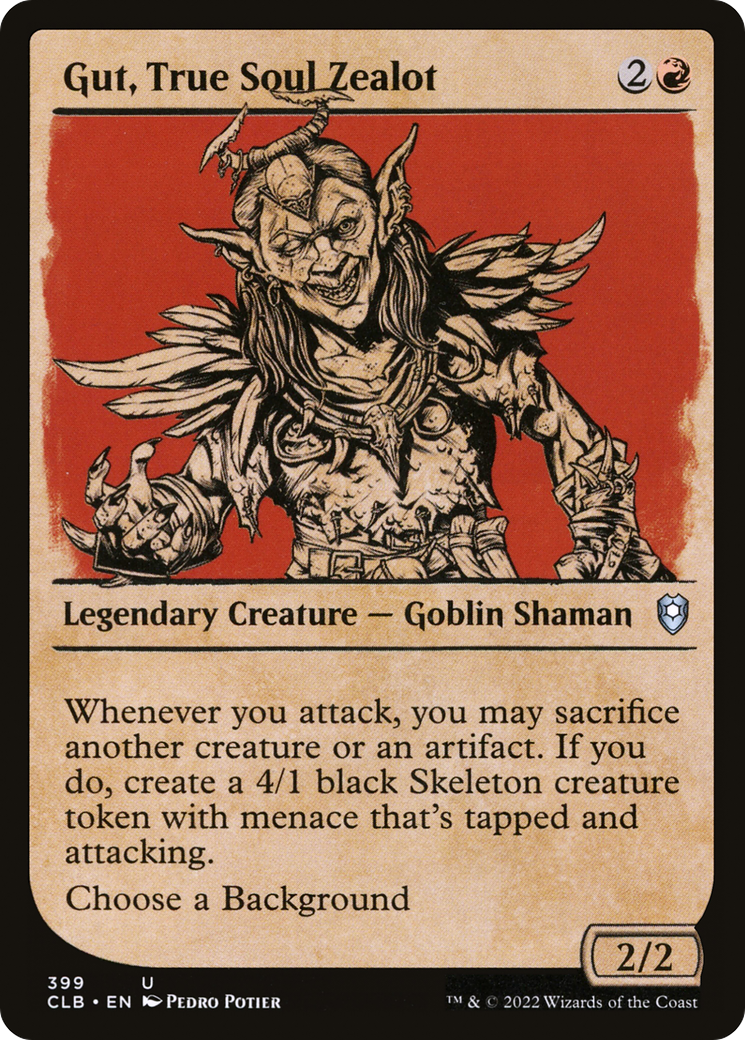 Gut, True Soul Zealot (CLB-399) - Commander Legends: Battle for Baldur's Gate: (Showcase) Foil - Premium MTG Single from Wizards of the Coast - Just $0.08! Shop now at Game Crave Tournament Store